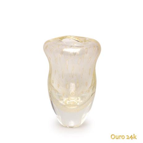 Menor preço em Vaso Oceano Mini 2 Tela Transparente com Ouro - Cristais cadoro