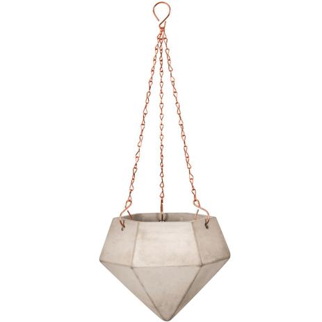 Vaso Pendente Cimento 42cm - Mart Menor preço em Vaso Pendente Cimento 42cm - Mart
