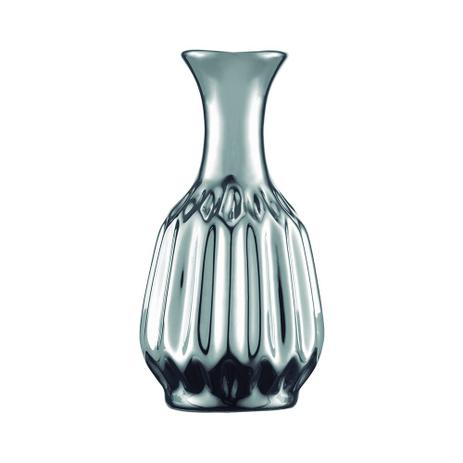 Menor preço em Vaso Prata em Cerâmica - 6,5cm x 6,5cm x 12,5cm - Mart
