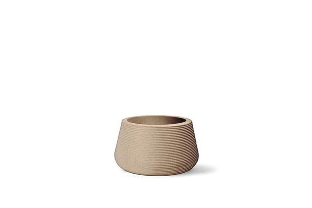 Vaso Riscatto Redondo Baixo N25 - 24,5x36cm - 27 Litros - Cor Areia - 666 Menor preço em Vaso Riscatto Redondo Baixo N25 - 24,5x36cm - 27 Litros - Cor Areia - 666