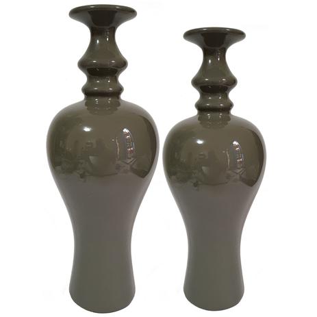 Vasos Decorativos Cinza Chumbo Cerâmica Mazzotti Tipo Garrafa 77 Conjunto 2 Peças Menor preço em Vasos Decorativos Cinza Chumbo Cerâmica Mazzotti Tipo Garrafa 77 Conjunto 2 Peças