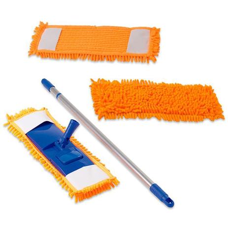 Vassoura Mop Tira Pó 44 Cm Chenille C/ 2 Refil Bompack - Vendasshop utensilios de limpeza é boa?