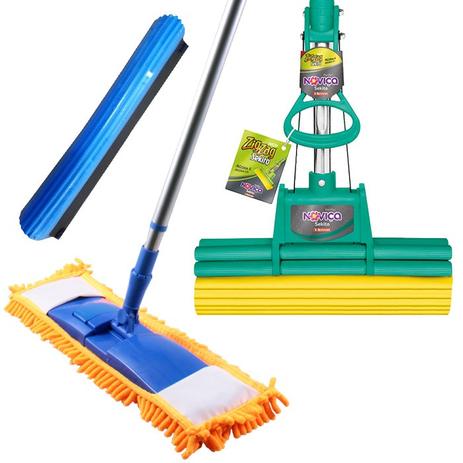 Vassoura Mop Tira Pó + Rodo Sekito 27 Cm Com 1 Refil Extra - Vendasshop utensilios de limpeza Menor preço em Vassoura Mop Tira Pó + Rodo Sekito 27 Cm Com 1 Refil Extra - Vendasshop utensilios de limpeza