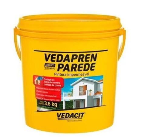Vedapren Parede Tinta Impermeabilizante Branco 3,6l Vedacit - Otto Baumgart Menor preço em Vedapren Parede Tinta Impermeabilizante Branco 3,6l Vedacit - Otto Baumgart