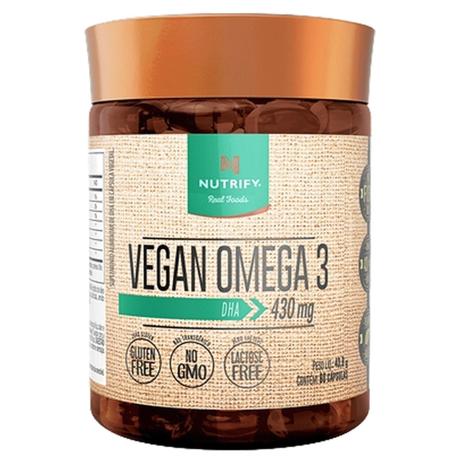 Vegan Ômega 3 DHA 60 cápsulas - Nutrify Menor preço em Vegan Ômega 3 DHA 60 cápsulas - Nutrify