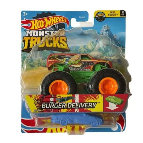 Veículo Die Cast - Hot Wheels - 1:64 - Monster Trucks - Novo Burger Delivery - Mattel Menor preço em Veículo Die Cast - Hot Wheels - 1:64 - Monster Trucks - Novo Burger Delivery - Mattel