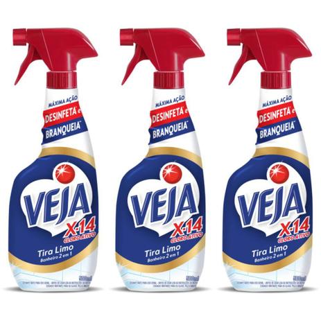 Menor preço em Veja X-14 Banheiro Tira Limo 500ml (Kit C/03)