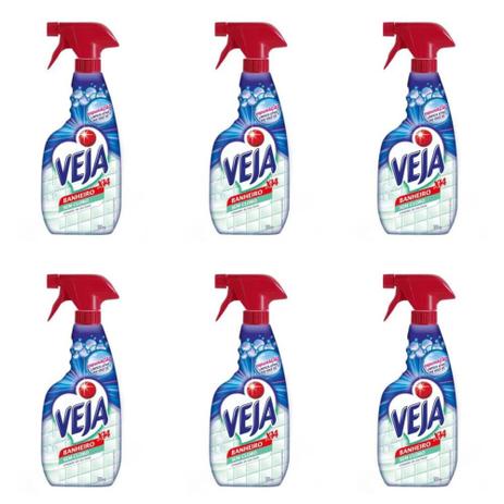 Veja X 14 Limpa Banheiro Pulverizador 500ml (Kit C/06) Menor preço em Veja X 14 Limpa Banheiro Pulverizador 500ml (Kit C/06)