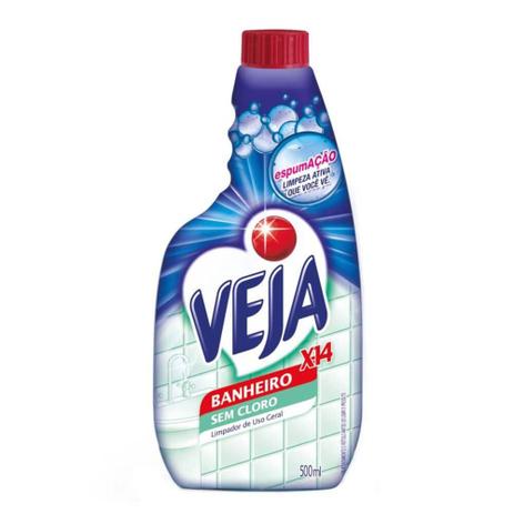 Veja X-14 Limpa Banheiro Refil 500ml Menor preço em Veja X-14 Limpa Banheiro Refil 500ml