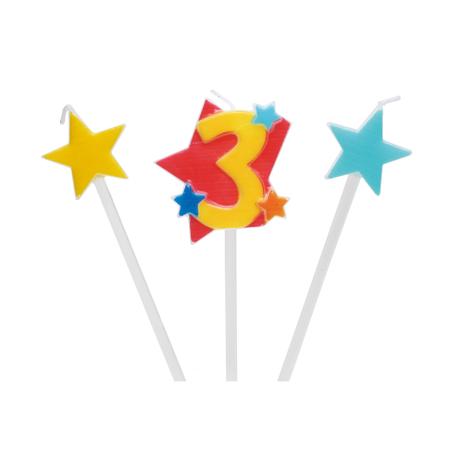 Vela Aniversario Estrelas N3 Colorido Decoração Festas - Cromus Menor preço em Vela Aniversario Estrelas N3 Colorido Decoração Festas - Cromus