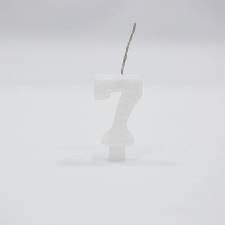 Vela de Aniversário Big Número 7 Branca - Nossa Festa Menor preço em Vela de Aniversário Big Número 7 Branca - Nossa Festa