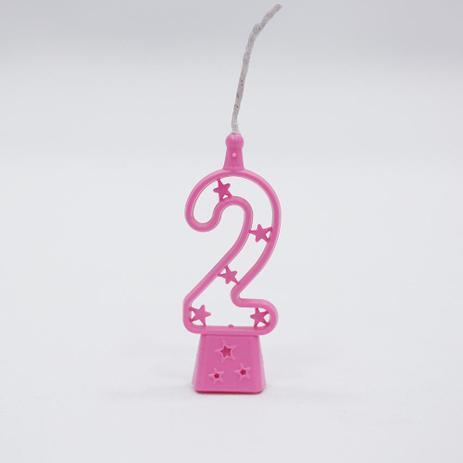 Vela de Aniversário Big Plástica Nº 2 Rosa - Nossa Festa Menor preço em Vela de Aniversário Big Plástica Nº 2 Rosa - Nossa Festa