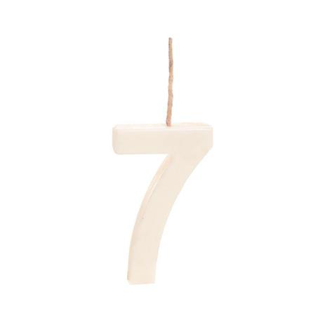 Vela de Aniversário - Branca Número 7 - Aluá festas Menor preço em Vela de Aniversário - Branca Número 7 - Aluá festas