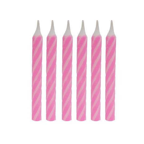 Vela de Aniversário Palito Espiral com 24 Unidades Rosa - Nossa Festa Menor preço em Vela de Aniversário Palito Espiral com 24 Unidades Rosa - Nossa Festa