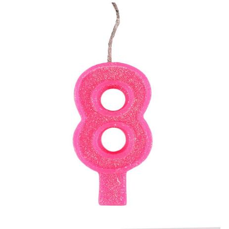 Vela Mágica de Aniversário Rosa Número 8 - Aluá festas Menor preço em Vela Mágica de Aniversário Rosa Número 8 - Aluá festas