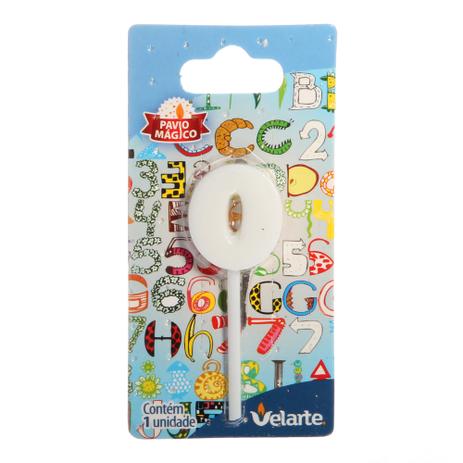 Vela Mini Letrinha O na Cor Branca Velarte Menor preço em Vela Mini Letrinha O na Cor Branca Velarte