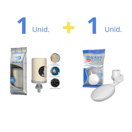 Vela para Filtro de Barro Tripla Ação Esterilizante + Boia para Filtro de Barro Stéfani - Kit 1 + 1 - Cerâmica Stéfani Menor preço em Vela para Filtro de Barro Tripla Ação Esterilizante + Boia para Filtro de Barro Stéfani - Kit 1 + 1 - Cerâmica Stéfani