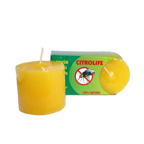 Vela Repelente de Citronela Caixa com 2 velas de 110g - Stop inset Menor preço em Vela Repelente de Citronela Caixa com 2 velas de 110g - Stop inset