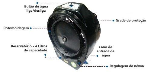Ventilador Climatizador Umidificador Ecoclean V8 110 Volts Mariz Menor preço em Ventilador Climatizador Umidificador Ecoclean V8 110 Volts Mariz