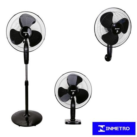 Ventilador de Coluna Mesa Parede 40Cm 3 Velocidades 40W Amvox 110V 127V AMV 3131 Preto Inmetro Menor preço em Ventilador de Coluna Mesa Parede 40Cm 3 Velocidades 40W Amvox 110V 127V AMV 3131 Preto Inmetro