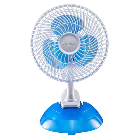 Ventilador de Mesa 20cm Mini 220v Azul Premium - Ventisol Menor preço em Ventilador de Mesa 20cm Mini 220v Azul Premium - Ventisol