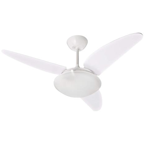 Ventilador de Teto 3 Pás e Luminária Ventax 10 Volare Branco Menor preço em Ventilador de Teto 3 Pás e Luminária Ventax 10 Volare Branco