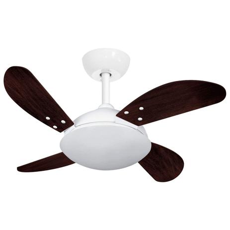 Ventilador de Teto 4 Pás e Luminária Volare Fly Mini Volare Tabaco Menor preço em Ventilador de Teto 4 Pás e Luminária Volare Fly Mini Volare Tabaco
