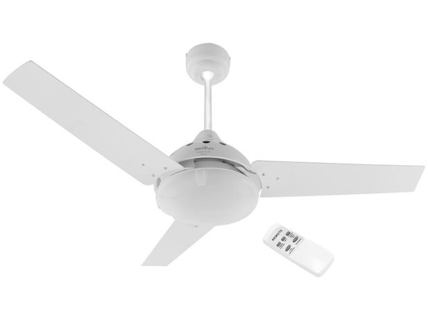 Ventilador de Teto com Controle Remoto Britânia - Cancun BVT02B Branco 3 Pás 3 Velocidades 98cm Menor preço em Ventilador de Teto com Controle Remoto Britânia - Cancun BVT02B Branco 3 Pás 3 Velocidades 98cm