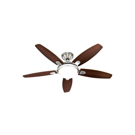Menor preço em Ventilador de Teto com Luminária 67w 110v Contempo com 5 Pás Níquel E Cerejeira - Hunter fan
