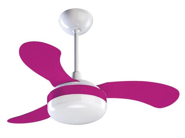 Ventilador de Teto Ventisol Petit 3 Pás 3 Velocidades Rosa