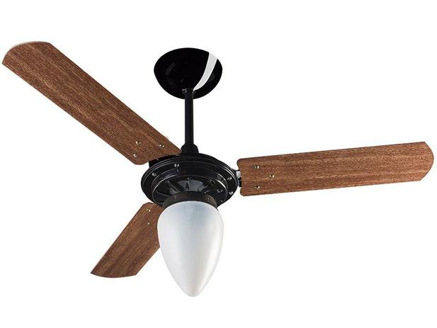 Ventilador de Teto Ventisol Wind 3 Pás - 1 Velocidade Mogno para 1 Lâmpada