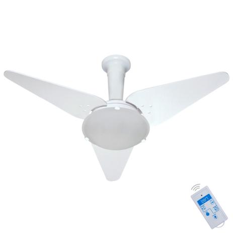 Ventilador Teto Omena Branco 220V 3 Pás com Controle - Tron Menor preço em Ventilador Teto Omena Branco 220V 3 Pás com Controle - Tron