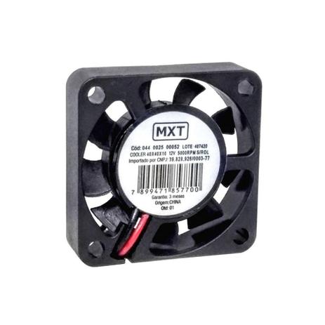 Ventoinha Cooler Micro Ventilador 40 X 40 X 10mm 12v 5000rpm - Mxt Menor preço em Ventoinha Cooler Micro Ventilador 40 X 40 X 10mm 12v 5000rpm - Mxt