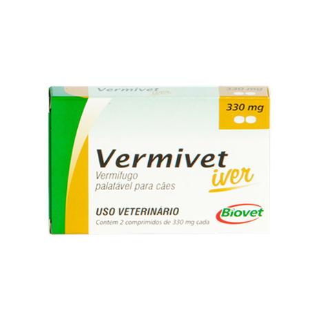 Vermífugo Biovet para Cães Vermivet Iver 330mg Menor preço em Vermífugo Biovet para Cães Vermivet Iver 330mg