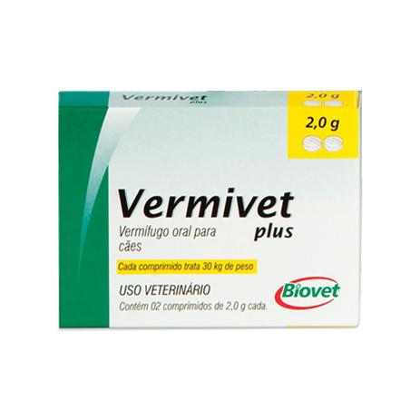 Vermífugo Biovet para Cães Vermivet Plus 2g Menor preço em Vermífugo Biovet para Cães Vermivet Plus 2g