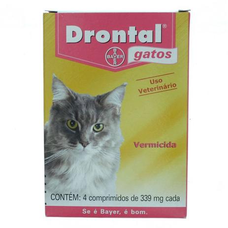 Vermífugo Drontal Gatos - 4 Comprimidos - Bayer Menor preço em Vermífugo Drontal Gatos - 4 Comprimidos - Bayer