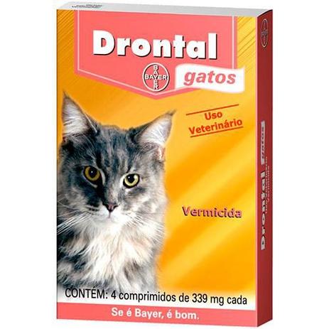 Vermífugo Drontal Gatos - 4/Comprimidos - Bayer Menor preço em Vermífugo Drontal Gatos - 4/Comprimidos - Bayer