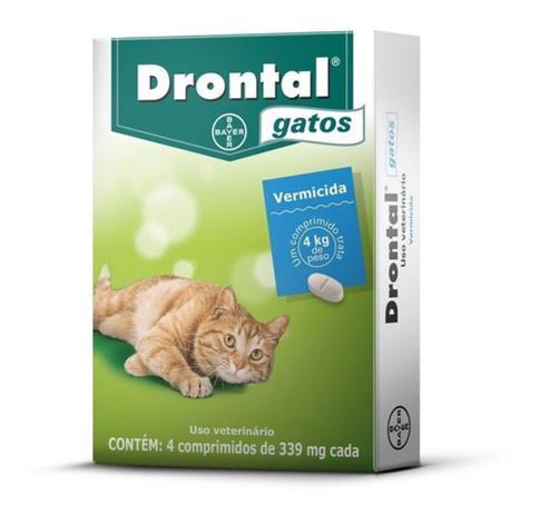 Vermífugo Drontal Gatos Até 4 Kg Com 4 Comprimidos Bayer - Agropet Nutrimed Menor preço em Vermífugo Drontal Gatos Até 4 Kg Com 4 Comprimidos Bayer - Agropet Nutrimed