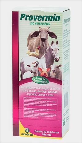 Vermífugo Oral Indubras Provermin Pó Para Suínos Bovinos Equinos Caprinos Ovinos E Aves 20g Menor preço em Vermífugo Oral Indubras Provermin Pó Para Suínos Bovinos Equinos Caprinos Ovinos E Aves 20g