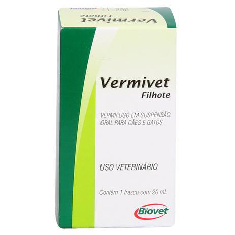 Vermífugo Vermivet Filhotes Biovet 20ml Menor preço em Vermífugo Vermivet Filhotes Biovet 20ml