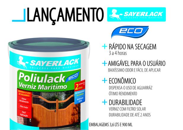Verniz Maritimo Poliulack Eco Acetinado 3,6l - Sayerlack Menor preço em Verniz Maritimo Poliulack Eco Acetinado 3,6l - Sayerlack