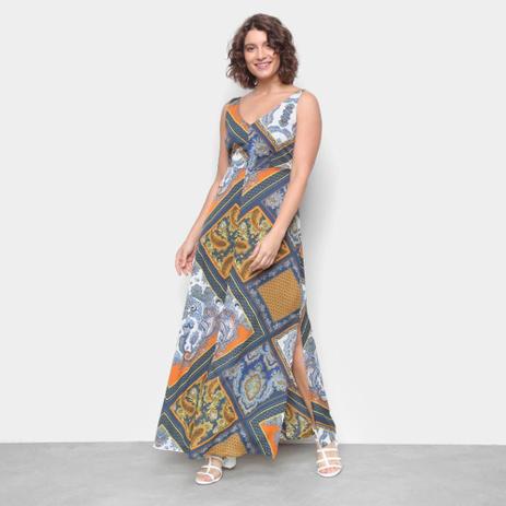 vestido evasê longo