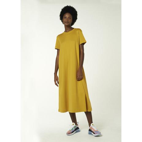 vestido basico com manga curta