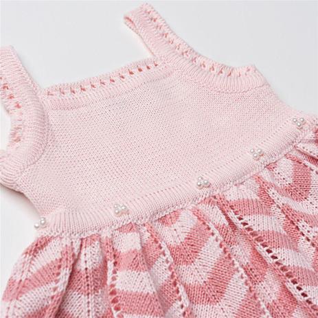 vestido tricot rosa bebe