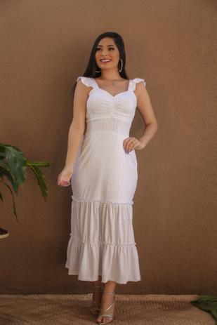 Vestido branco em Laise - Santt