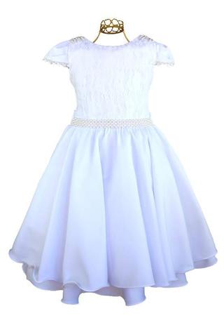 vestido branco simples infantil