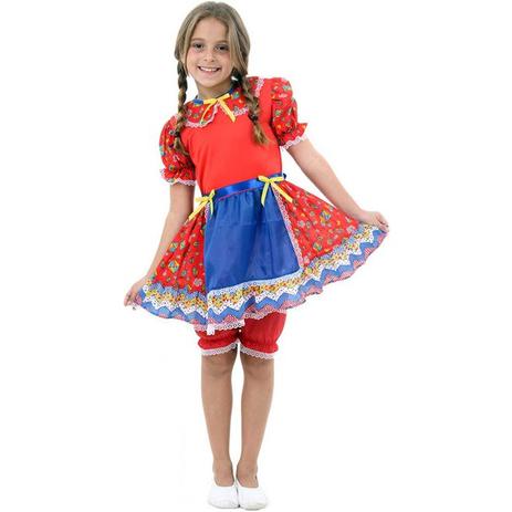 vestido caipira infantil vermelho