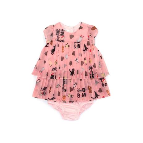 vestido plissado infantil