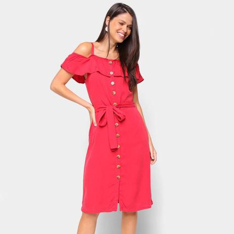 Vestido Cambos Midi Ciganinha Com Amarração Menor preço em Vestido Cambos Midi Ciganinha Com Amarração