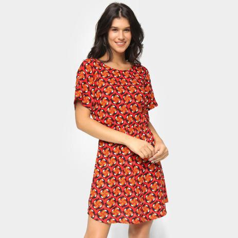 Vestido Cantão Curto Decote Costas Estampado Menor preço em Vestido Cantão Curto Decote Costas Estampado